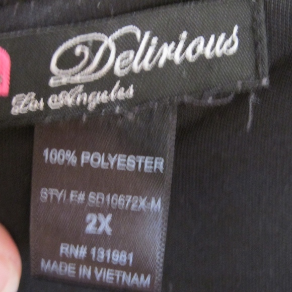 Love Delirious 2X Dress Kerchief Hem Colorful Geo - Picture 3 of 7